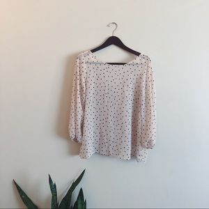 POLKA DOT BOW BACK BLOUSE